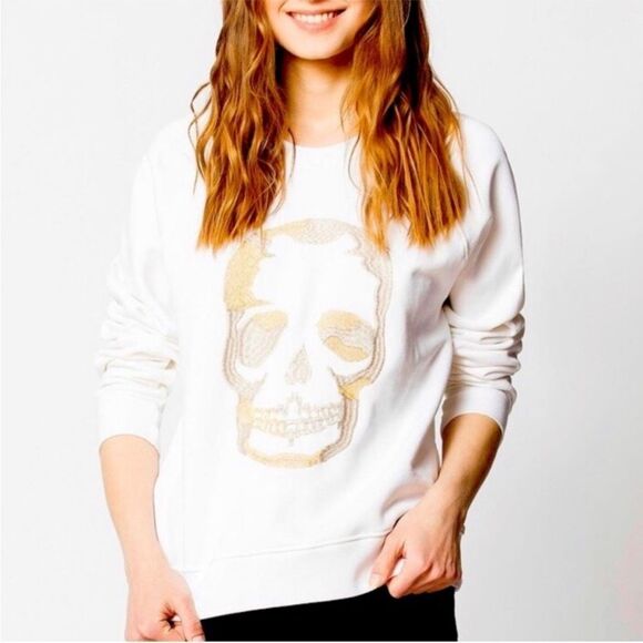 ZADIG & VOLTAIRE Skull Sweatshirt Sz M - Picture 1 of 11